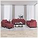 Set di Divani 4 pz con Cuscini Rosso Vino in Tessuto - Foto miniatura 2