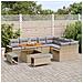 Set Divano Giardino 12 Pezzi con Cuscini Beige Polyrattan Acacia, Divano Giardino 2 Posti con Contenitore e Cuscini Beige Polyrattan, Set da Pranzo Giardino 3 Pezzi con Cuscini Beige Polyrattan Acacia - Foto miniatura 3