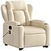Poltrona Alzapersona Massaggiante Reclinabile Crema in Tessuto - Foto miniatura 4