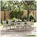 Set da pranzo da giardino 7 pezzi con cuscini grigio chiaro in polyrattan - Foto miniatura 2