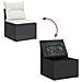 Set Divani da Giardino 4 pz con Cuscini Nero in Polyrattan - Foto miniatura 6