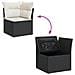 Set Divani da Giardino 4 pz con Cuscini Nero in Polyrattan - Foto miniatura 7