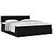 Struttura Letto Pouf con Materasso Nero 200x200 cm in Velluto - Foto miniatura 4