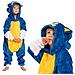 Pigiama Per Bambini Kigurumi Onesie Costume Sonic Blu 125-135 - Foto miniatura 1