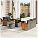 Set Divano da Giardino con cuscino 8 pcs Grigio Poly Rattan - Foto miniatura 2