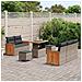 Set Divano da Giardino con cuscino 8 pcs Grigio Poly Rattan - Foto miniatura 3