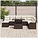 Set Divano da Giardino con cuscino 9 pcs Marrone Poly Rattan - Foto miniatura 3