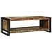 Tavolino da salotto 120 x 50 x 38 cm legno massello di riciclo - Foto miniatura 2