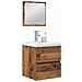 Set di mobili per il bagno 3 pcs Legno Antico e Bianco Media - Foto miniatura 3
