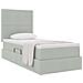 Letto con contenitore e materasso Grigio chiaro 90 x 190 cm - Foto miniatura 3