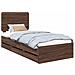 Struttura del letto con cassetto Rovere Marrone 100 x 200 cm - Foto miniatura 1
