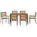 Set da Pranzo per Giardino 7 pcs Grigio e Marrone polyrattan - Foto miniatura 7