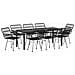 Set da Pranzo per Giardino 9 pcs Nero - Foto miniatura 1