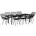 Set da Pranzo per Giardino 9 pcs Nero - Foto miniatura 3