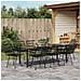 Set da Pranzo per Giardino 9 pcs Nero - Foto miniatura 4