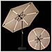Parasol da Giardino con Luci LED 270 x 270 cm Poliestere - Foto miniatura 7