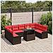 Set Divano da Giardino 10 pcs Marrone Rattan in Polipropilene - Foto miniatura 3