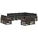 Set Divano da Giardino 12 pcs Grigio e Grigio Scuro polyrattan - Foto miniatura 1