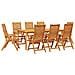 Set da Pranzo per Giardino 9 pcs Marrone - Foto miniatura 2