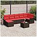 Set Divano da Giardino 8 pcs Marrone polyrattan - Foto miniatura 2
