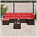Set Divano da Giardino 8 pcs Marrone polyrattan - Foto miniatura 3