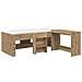 Struttura del Letto con Scrivania 2 pz Rovere Artigianale - Foto miniatura 1