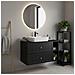 Mobile sottolavabo, Beige, 80 cm, Cassetti con chiusura ammortizzata, Ripiano con superficie di appoggio - Foto miniatura 4