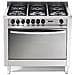 Cucina Elettrica MG96MF / CIS Fuochi a Gas Forno Elettrico Dimensione 90 x 60 cm Colore Inox - Foto miniatura 2