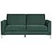 Divano 3 Posti In Tessuto Vellutato Verde Fenes - Foto miniatura 1