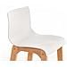 Sgabello Design Hoover in Polipropilene E Legno Naturale I Sgabello Alto Bancone, Alt. 77CM I Sedia Cucina per Penisola con Schienale Bianco - Foto miniatura 5