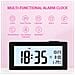 Sveglia Digitale, Sveglie Da Comodino Elettronica Grande Lcd Display Data Temperatura Orologio Funzione Snooze Luce Notturna Allarme Forte Silenziosa Per Bambini - Foto miniatura 6