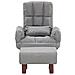 Sedia Reclinabile In Tessuto Con Pouf Grigio Oland - Foto miniatura 6