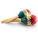 Painted Mondo Ritmo Mano Naturale In Legno Maracas - Childrens Strumento A Percussione Piccolo - Foto miniatura 1