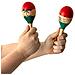 Painted Mondo Ritmo Mano Naturale In Legno Maracas - Childrens Strumento A Percussione Piccolo - Foto miniatura 3