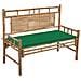 Panca Da Giardino Con Cuscino 120 Cm In Bamb? - Foto miniatura 1