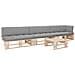 Set Divani in Pallet con Cuscini 4 pz in Pino Impregnato - Foto miniatura 1