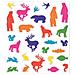 Maxi Coloured Playshape Lables, Blu, Porpora, 21 cm, 24 cm - Foto miniatura 1