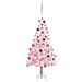 Set Albero Natale Artificiale con LED Palline Rosa 150 cm PVC - Foto miniatura 1