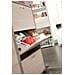 Scarpiera Moderna A 3 Ante A Ribalta, 100% Made In Italy, Mobile Portascarpe Da Ingresso A Doppia Profondità , Cm 67x28h112, Colore Larice - Foto miniatura 2