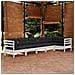Set Divani Da Giardino 6 Pz Con Cuscini Bianchi Legno Di Pino - Foto miniatura 1