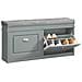 Serie Bianche Di Scarpiere Moderne Grigio 104x24x52cm 2 Ante 1 Cuscino Fsr64-hg - Foto miniatura 1