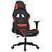 Sedia Da Gaming Con Poggiapiedi Rosso E Nero In Tessuto - Foto miniatura 1