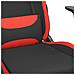 Sedia Da Gaming Con Poggiapiedi Rosso E Nero In Tessuto - Foto miniatura 6