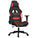 Sedia Da Gaming Con Poggiapiedi Rosso E Nero In Tessuto - Foto miniatura 7