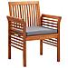 Sedie Da Pranzo Giardino Con Cuscini 8 Pz Legno Massello Acacia - Foto miniatura 2