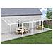 Pergola Addossata/posto Auto Coperto 27m² Kleo 900l300 Alluminio Bianco - Foto miniatura 1