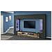 Parete Attrezzata Clementino, Set Salotto Porta Tv A 6 Ante, Mobile Soggiorno Multiuso Con Luce Led, 100% Made In Italy, Cm 290x40h191, Antracite E Acero - Foto miniatura 1
