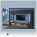 Parete Attrezzata Clementino, Set Salotto Porta Tv A 6 Ante, Mobile Soggiorno Multiuso Con Luce Led, 100% Made In Italy, Cm 290x40h191, Antracite E Acero - Foto miniatura 4