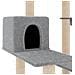 Albero Per Gatti Con Tiragraffi In Sisal Grigio Chiaro 82,5 Cm - Foto miniatura 4