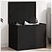Contenitore Portaoggetti Nero 60x42x46 cm Legno Multistrato - Foto miniatura 1